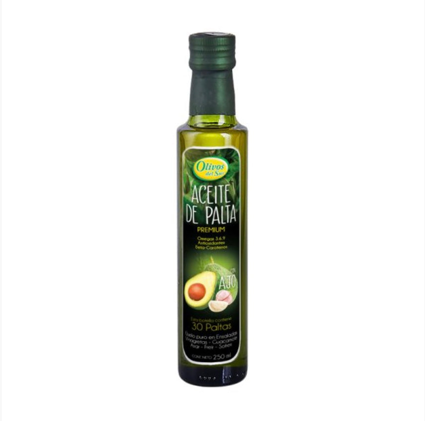 Aceite de Palta ajo 250ml Olivos del Sur
