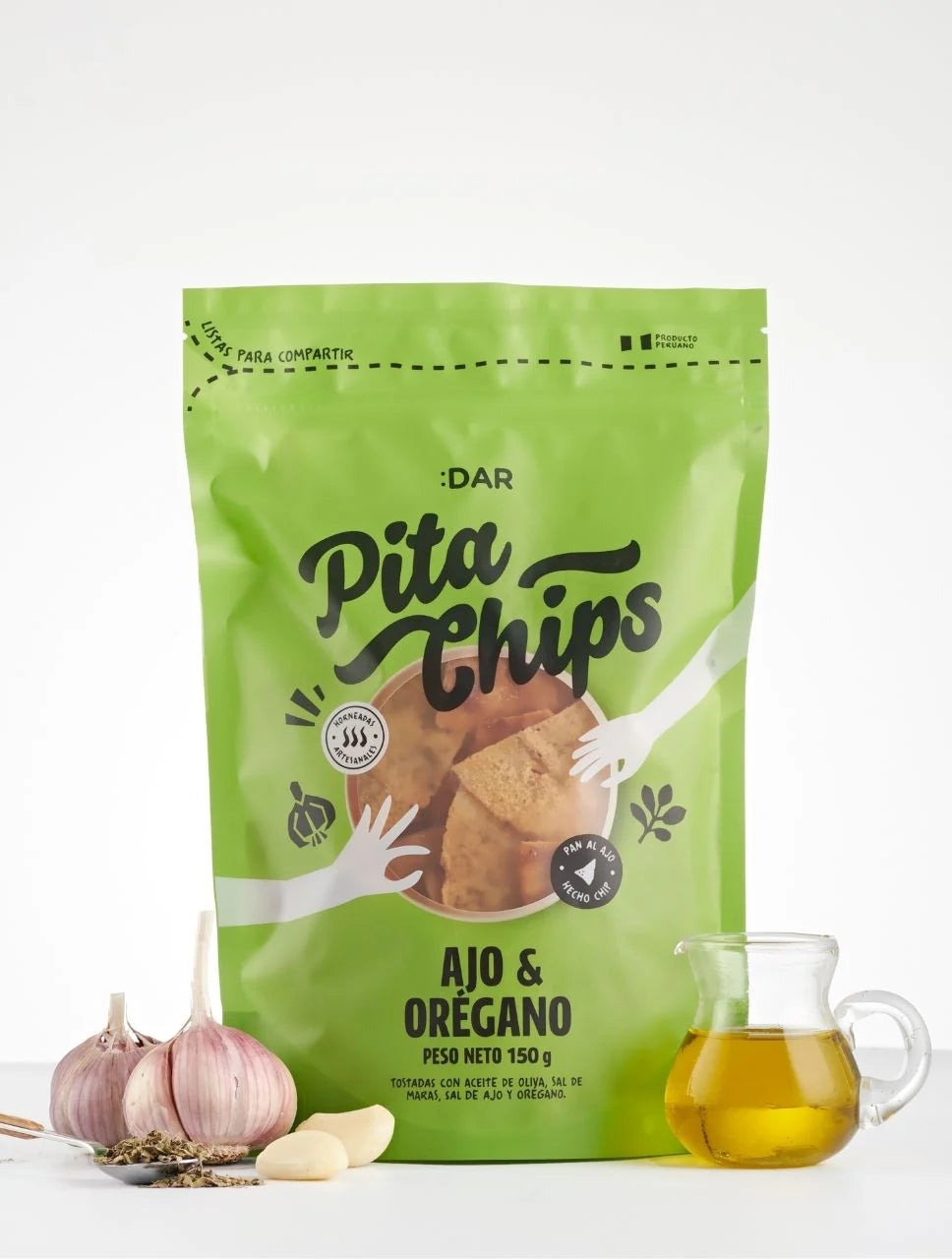 Pita chips ajo & oregano 150g DAR