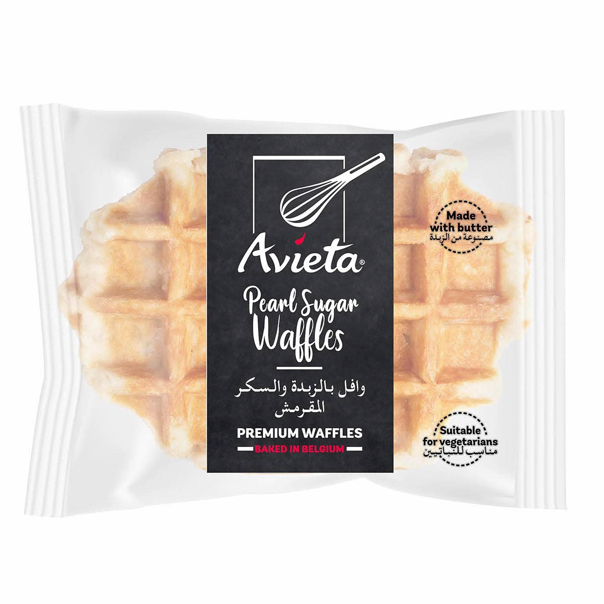 Waffle con azucar perlado Avieta