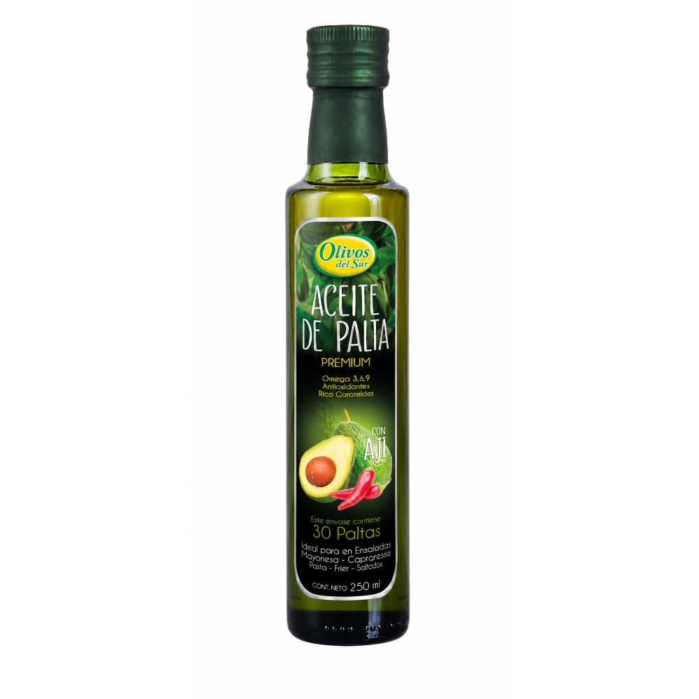 Aceite de Palta con Ají 250 Ml. | Olivos del Sur