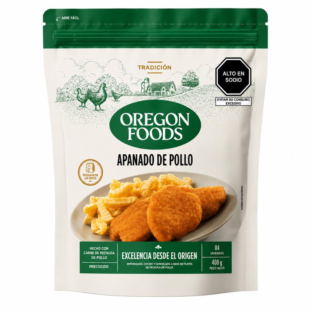 Apanado de Pollo Precocido 4 Unds. | Oregon Foods