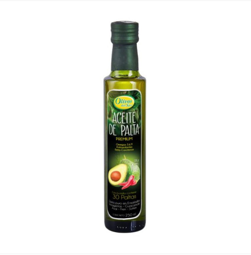 Aceite de Palta aji 250ml Olivos del Sur