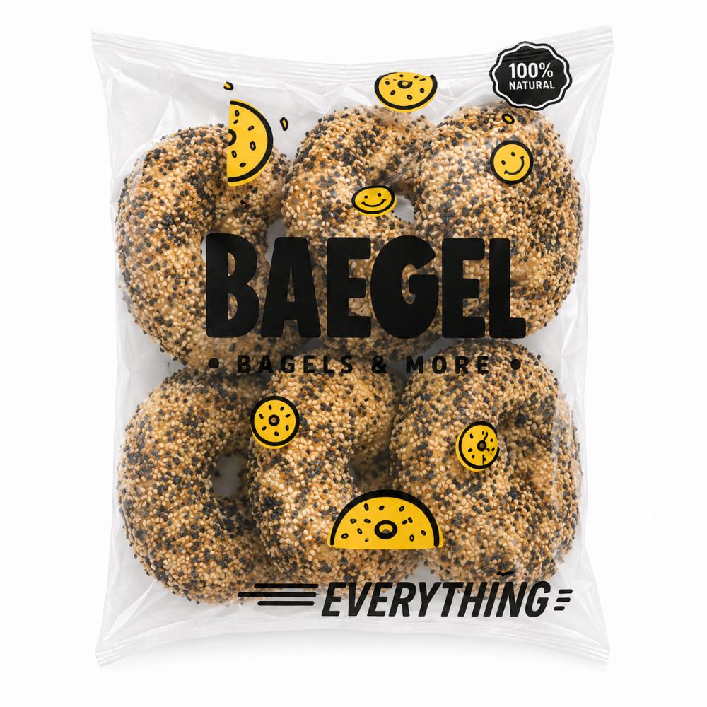 Bagel Everything Regular 6 unds | Baegel