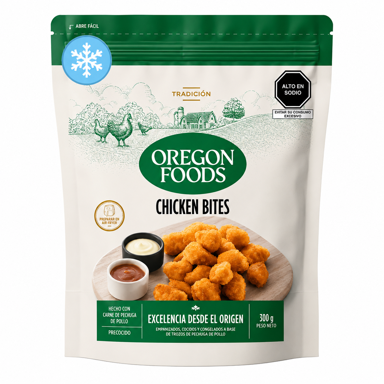 Chicken Bites Precocido 300 Gr. | Oregon Foods