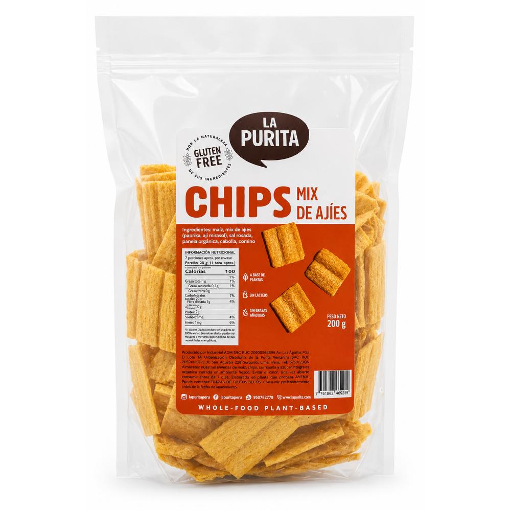 Chips de Maíz Mix Ajíes 200 Gr. | La Purita