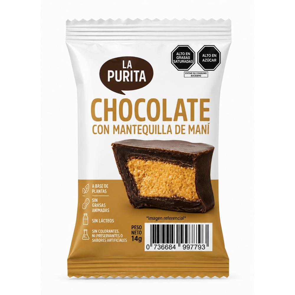 Chocolate Relleno de Mantequilla de Maní Und | La Purita