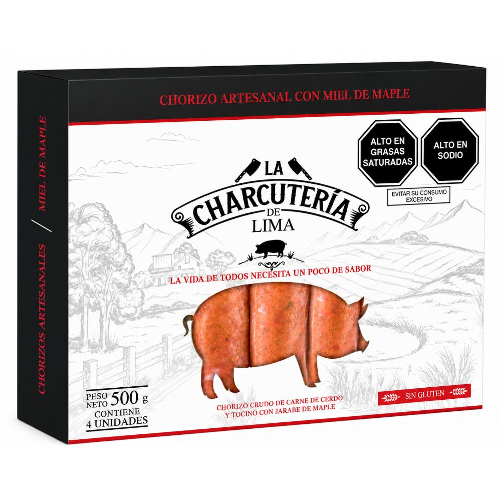 Chorizo Miel de Maple con Tocino 500 Gr. | La Charcutería de lima