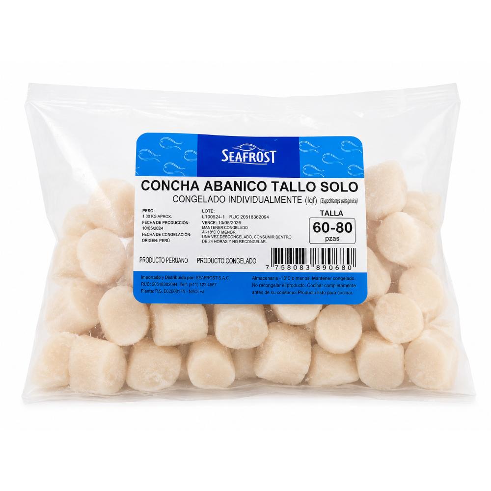 Concha Sin Coral Talla 60-80 BLS 500 Gr. | Seafrost