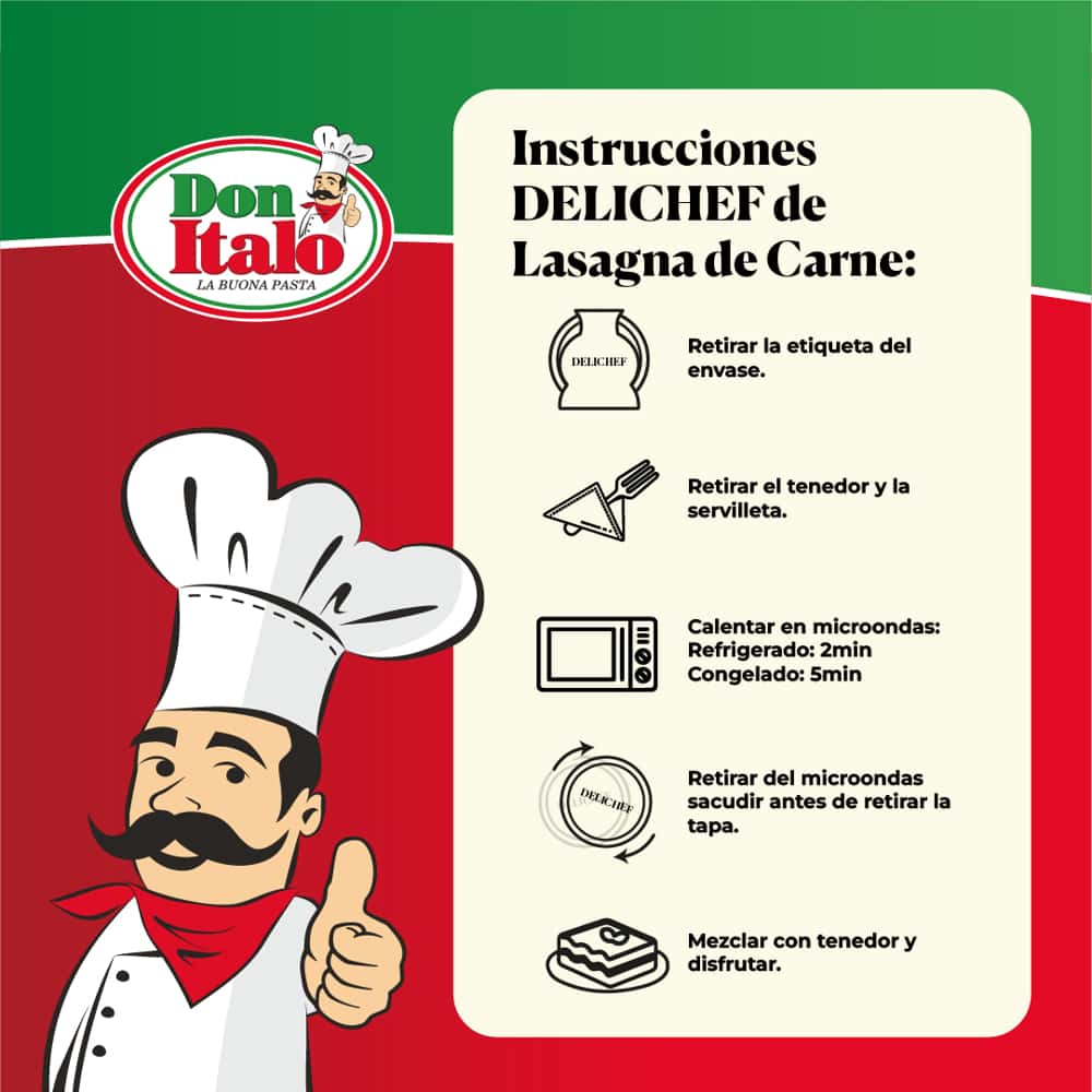 Lasagna de Carne Deli Chef 300 Gr. | Don Ítalo