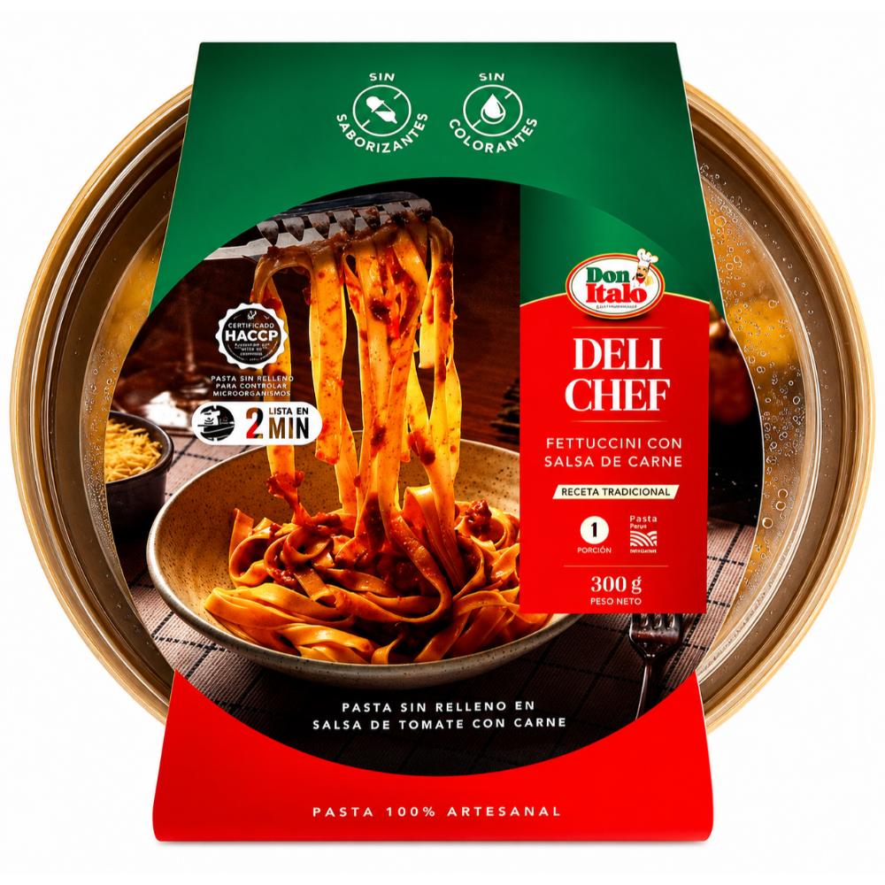 Fetuccini Salsa Carne Deli Chef 300 Gr. | Don Ítalo