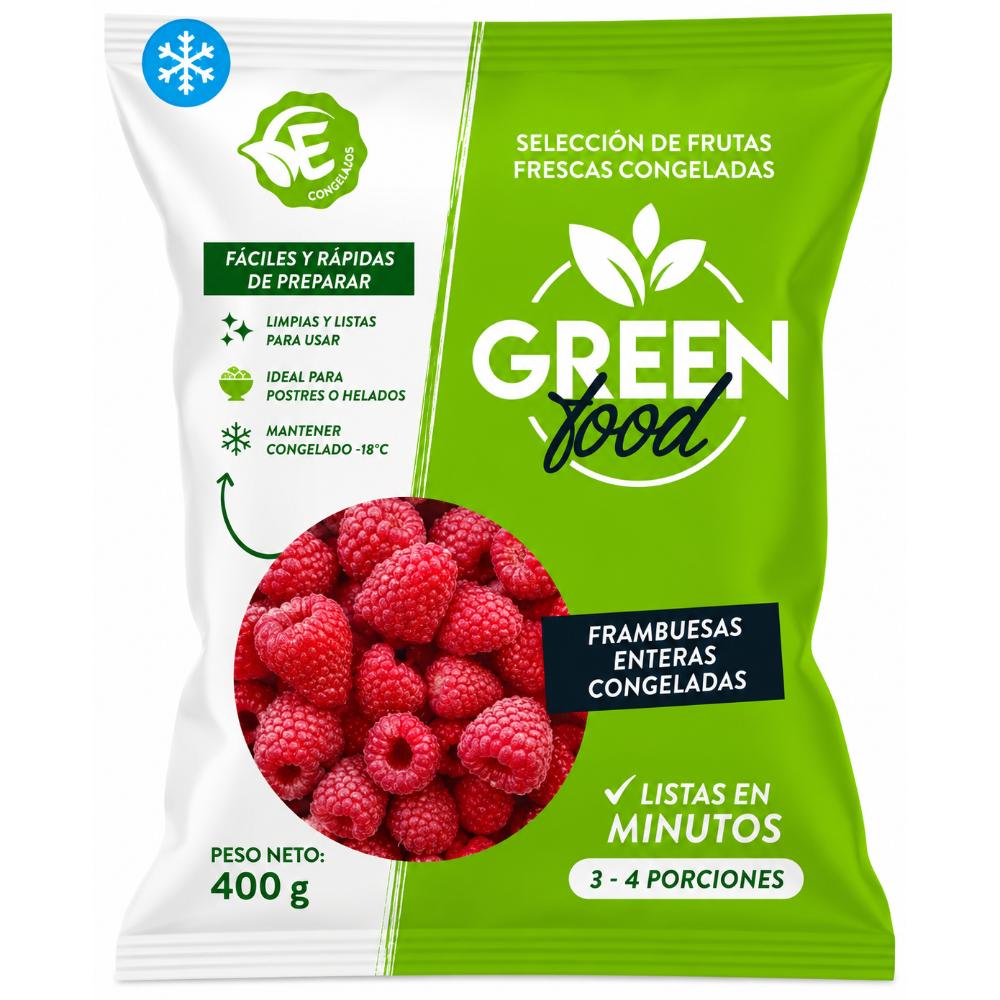 Frambuesas Entera Congeladas 400 Gr. | Green Foods
