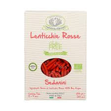 Sedanini Lenticchie rosse bio gluten free 250g Rustichella