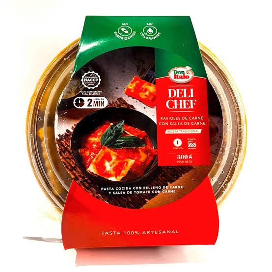 Ravioles de carne con salsa de carne DeliChef 300g Don Italo