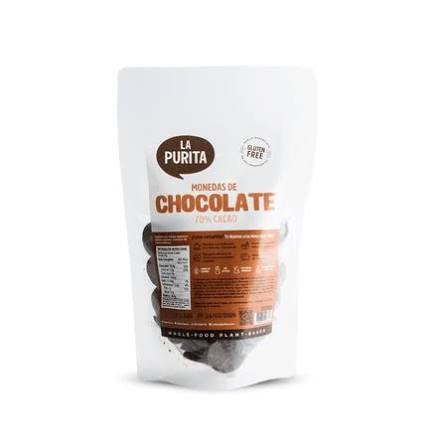 Monedas de Chocolate 70% 200g La Purita