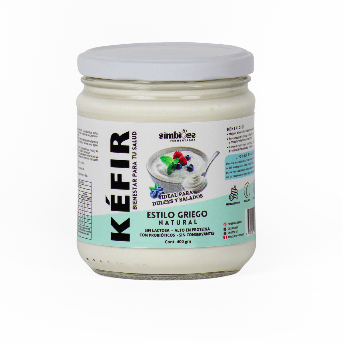 Kefir griego natural 400g Simbiose
