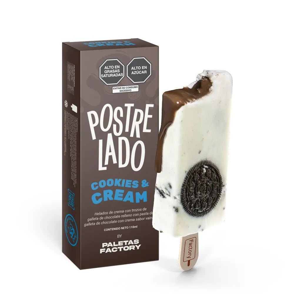 Paleta Cookies and cream 130g Postrelado