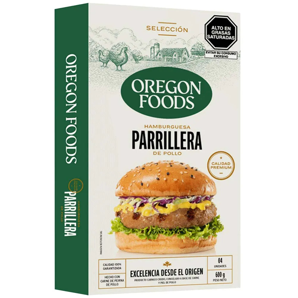 Hamburguesa Parrillera 4 unds Oregon Foods