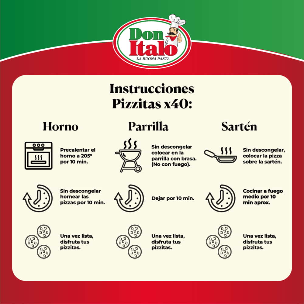 Pizza Fit Mini 32 Unds. | Don Ítalo