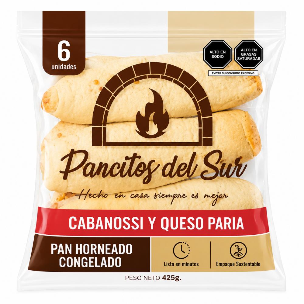 Pancitos del Sur 6 Unds. | Cabanossi y Queso Paria