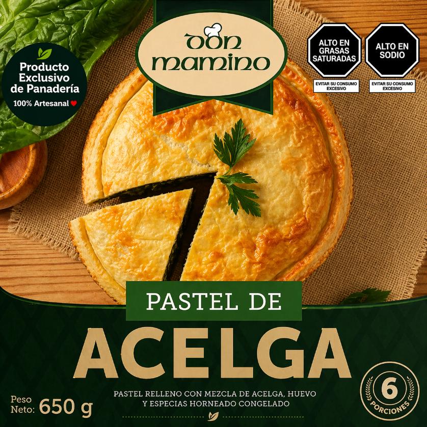 Pastel de acelga 650g 06 porc. | Panadería Don Mamino