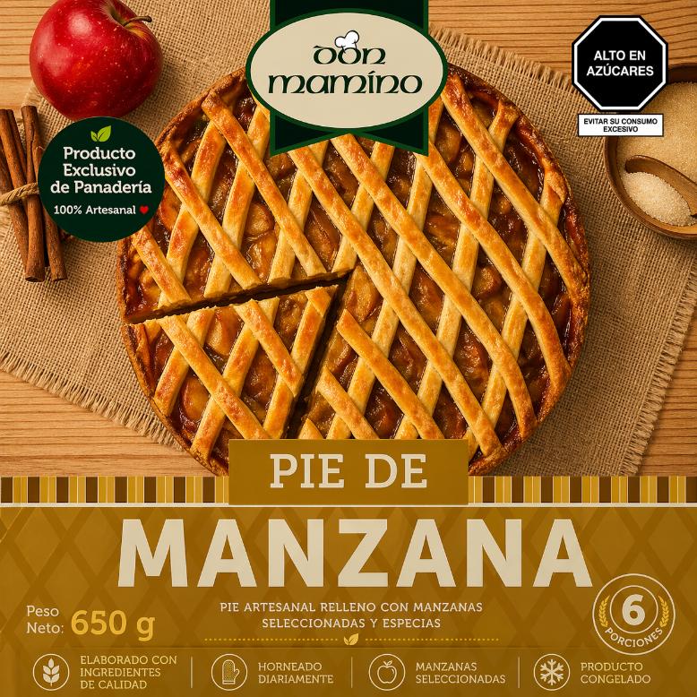 Pie de Manzana 650g Don Mamino | Pastelería Don Mamino