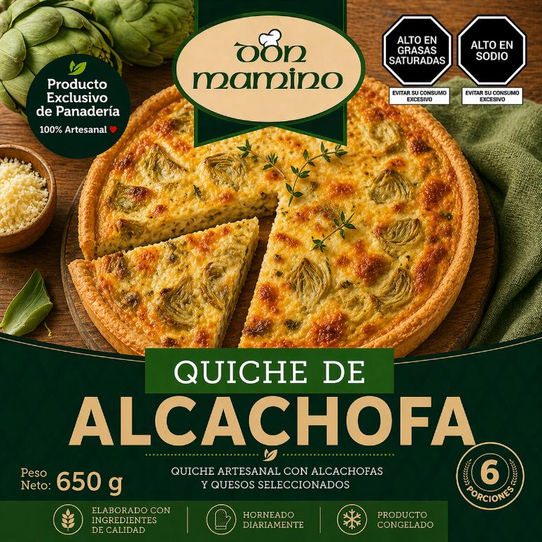 Quiche de alcachofa 650g 06 porc | Panadería Don Mamino