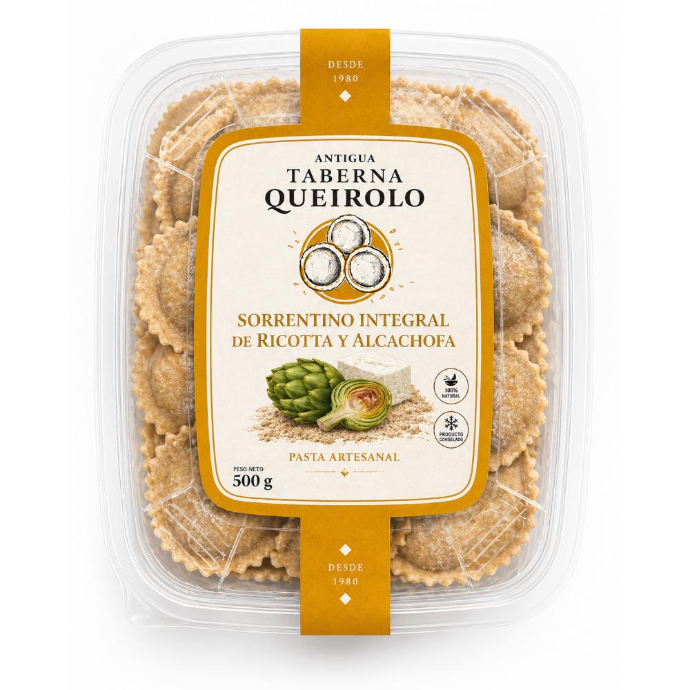 Sorrentino Integral de Ricota y Alcachofa 500g | Antigua Taberna Queirolo