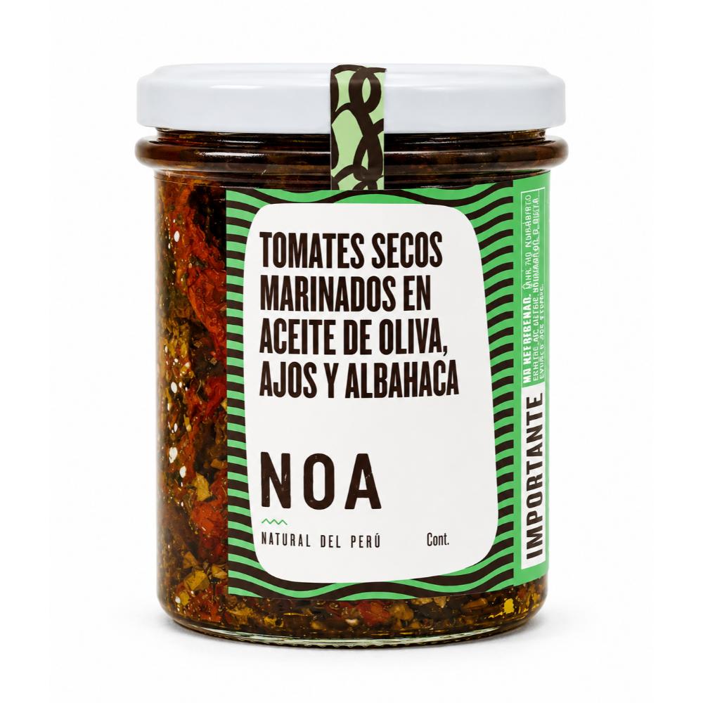 Tomates Secos Marinados con Ajos y Albahaca 170 Gr. | Noa
