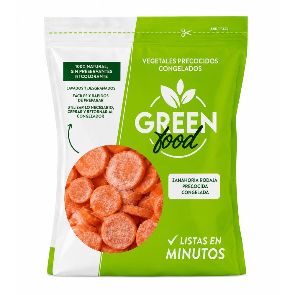 Zanahoria Cortada en Rodajas 400 Gr. | Green Foods