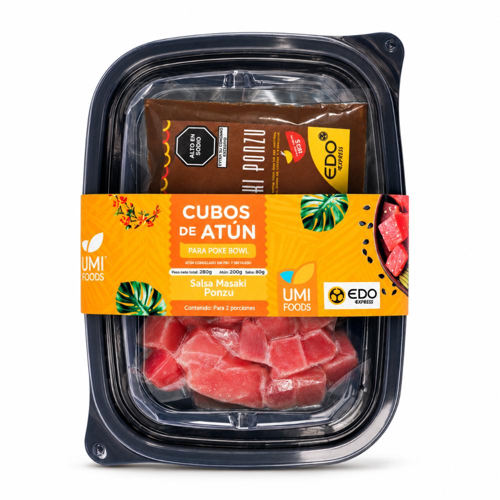 Atún Poke 280 GR. con Salsa Masaki Ponzu | Umi Foods - iceQori