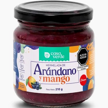 Mermelada de Arandano y Mango 210g Casa Verde