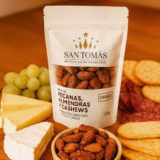 Mix de pecanas/almendras y cashews Caramel 125g San Tomas
