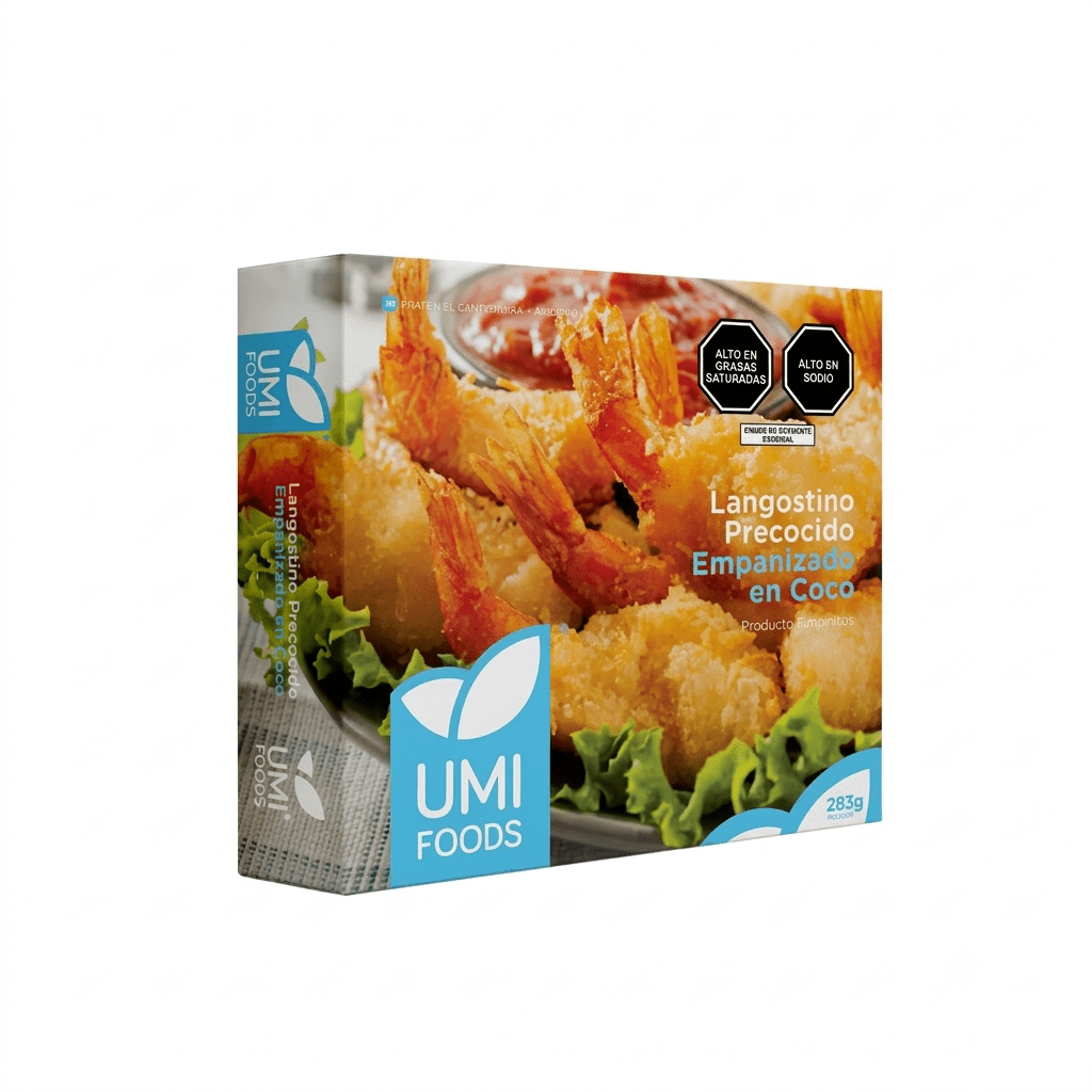 Langostino empanizado en coco 280gr Umi foods - ice Qori