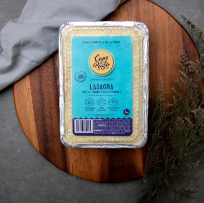 Lasagna de Pollo Tocino y Champignones 1kg Capo di Pasta