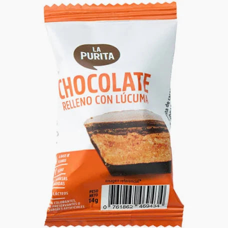 Chocolate relleno de lucuma und La Purita