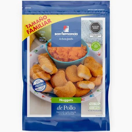 Nuggets de pechuga de pollo 60und 900g San Fernando
