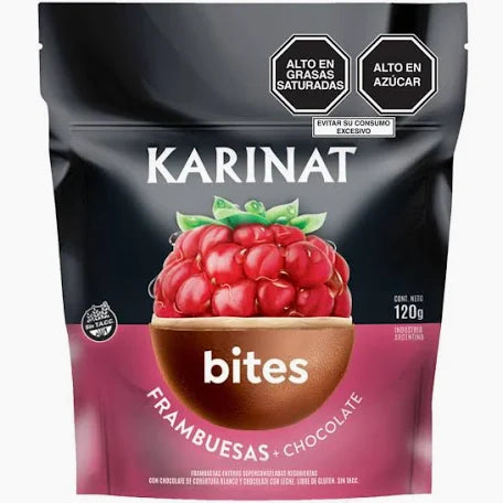 Bites Frambuesa Doble Chocolate 120g Karinat