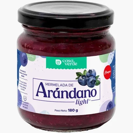 Mermelada de Arandano Light 180g Casa Verde